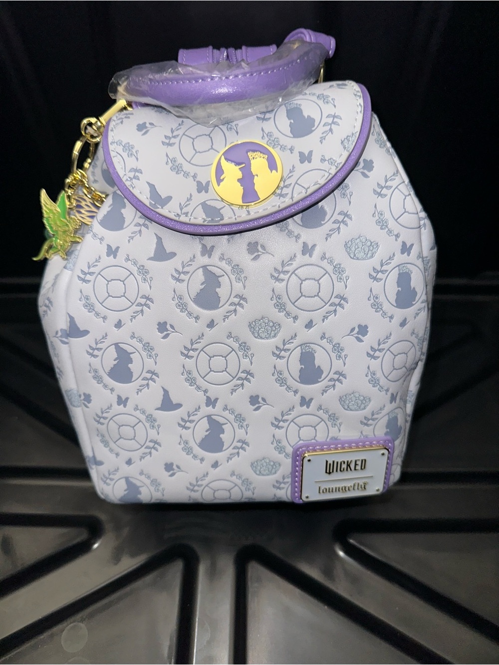 Loungefly Wicked Mini Backpack in Lavender and Light Gray